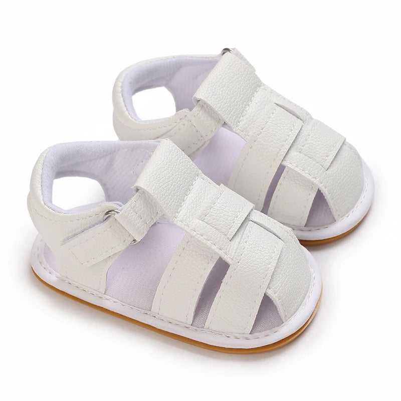 Baby First Walker Sandals – Soft Sole Closed-Toe Unisex (0-18 Months)