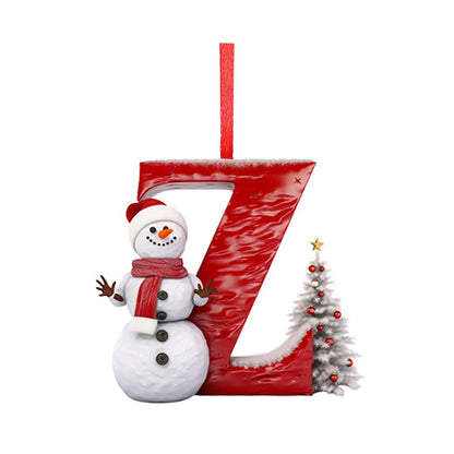 Acrylic Letter Christmas Tree Ornament – All 26 Letters