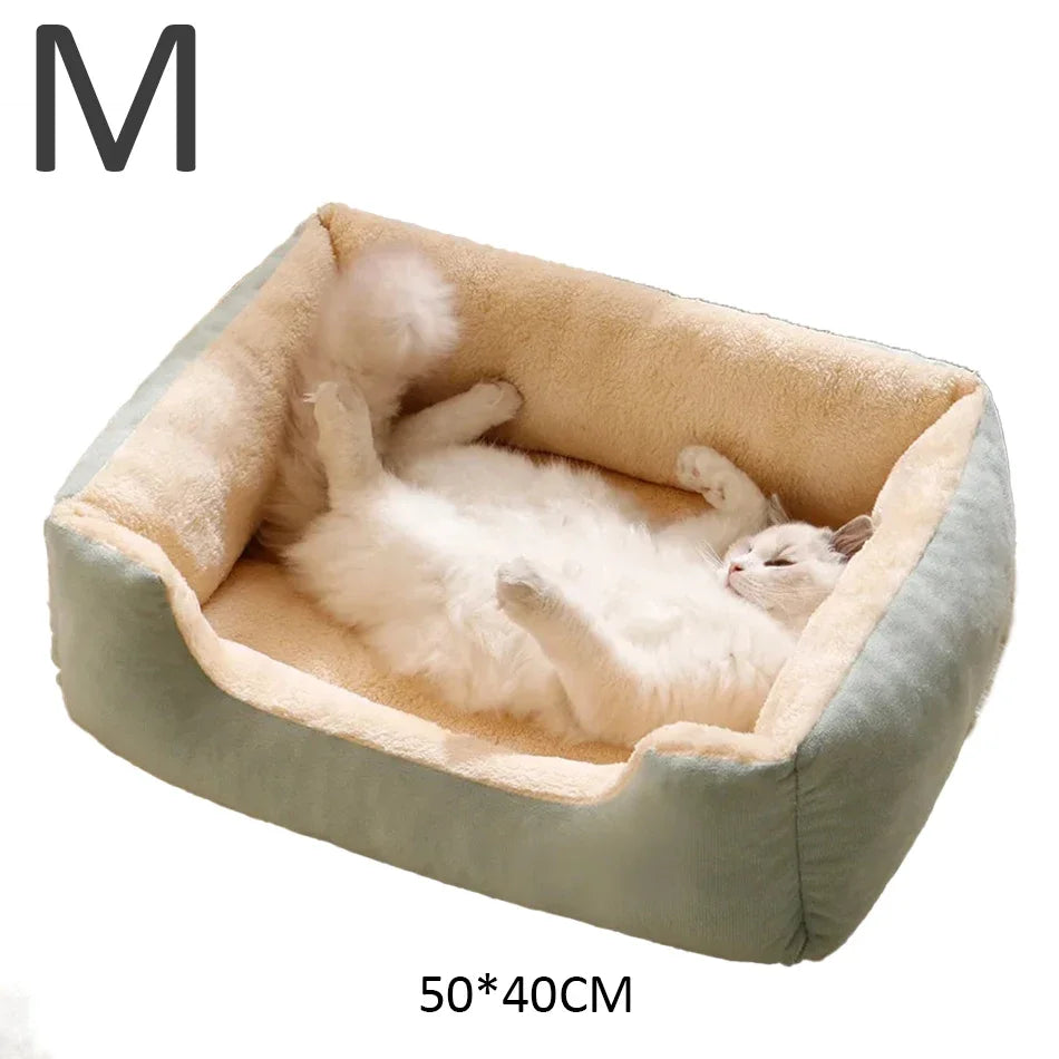 Plush Pet Sofa Bed – Soft Cushion for Dogs & Cats, S/M/L