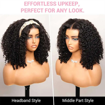 Burmese Curly Human Hair Wig 13x4 HD Lace Front Pre-Plucked