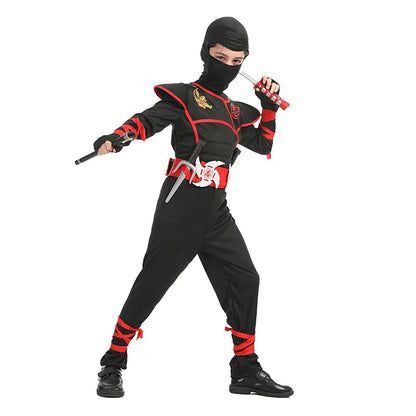 Kids Ninja Halloween Costume Set with Weapon Accessories