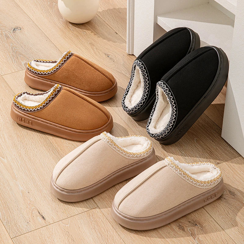 Women's Fuzzy Fur Slippers – Plush Indoor Slides & Flats