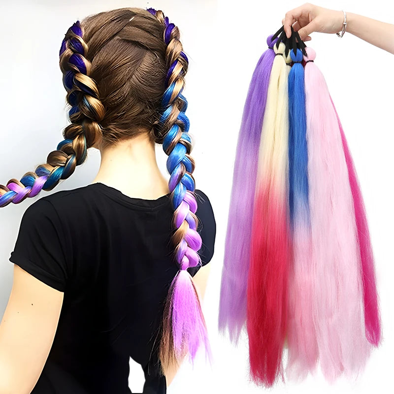 26-Inch Ombre Straight Ponytail Extension with Elastic Tie