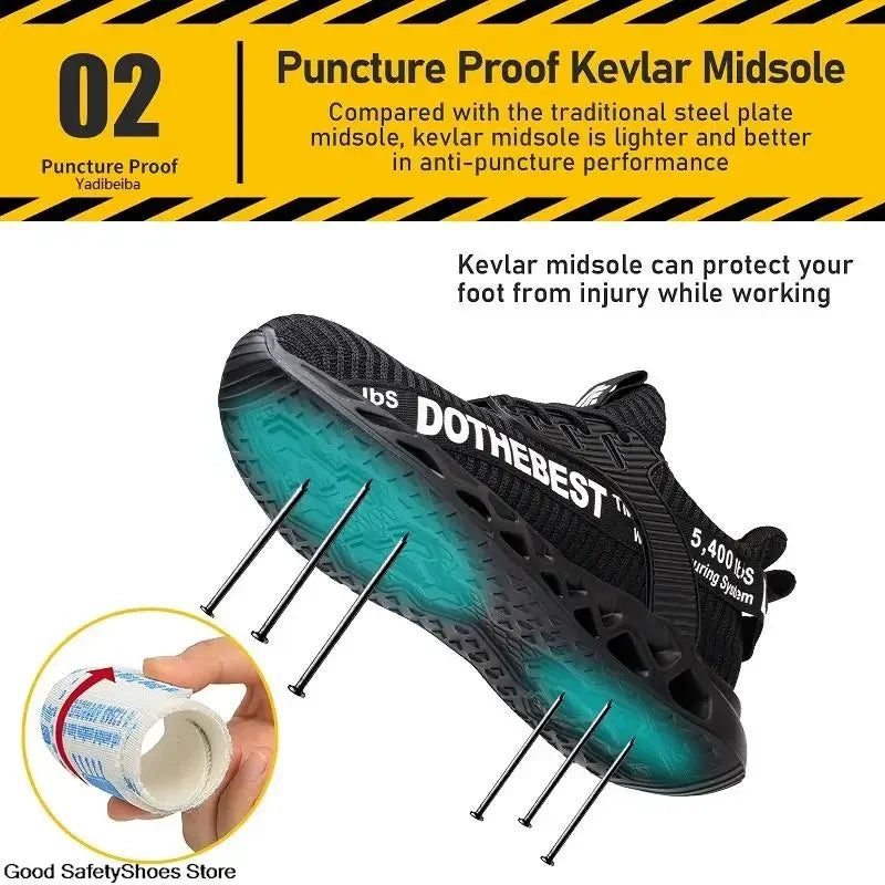 Steel Toe Safety Shoes – Lightweight Work Sneakers for Men & Women