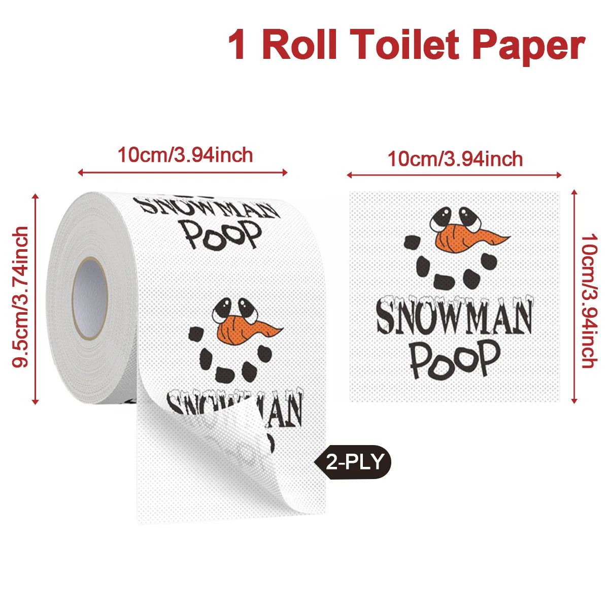 Christmas Printed Toilet Paper Roll – Festive Holiday Tissue