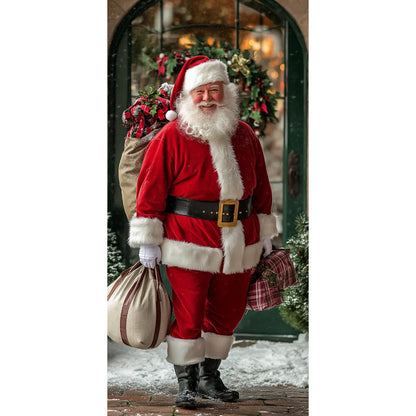 Christmas Door Cover – Santa Claus Holiday Decoration 35x73in
