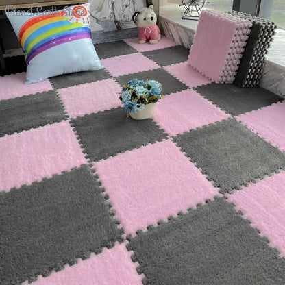 Soft Plush Interlocking Foam Puzzle Floor Mat Tiles