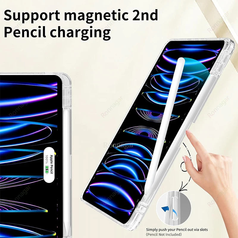 iPad Case with Pencil Holder – Smart Folio Cover
