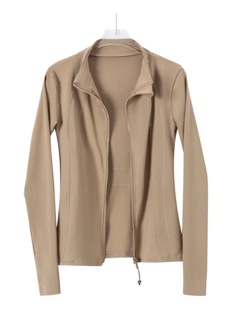 Women's Slimming Yoga Running Jacket – Lightweight Activewear
