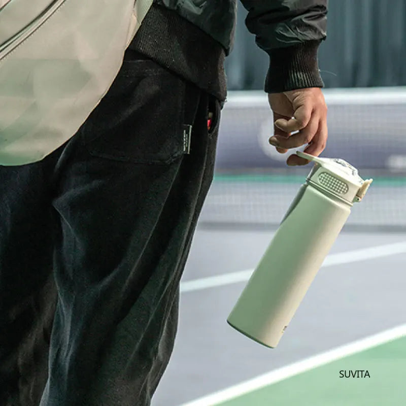 Tyeso Insulated Thermos Water Bottle with Straw – Stainless Steel