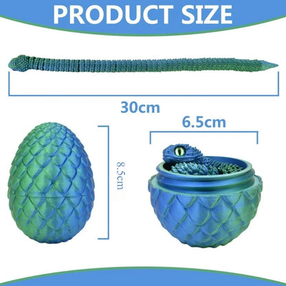 3D Printed Snake Egg Fidget Toy – Articulated Desk Ornament