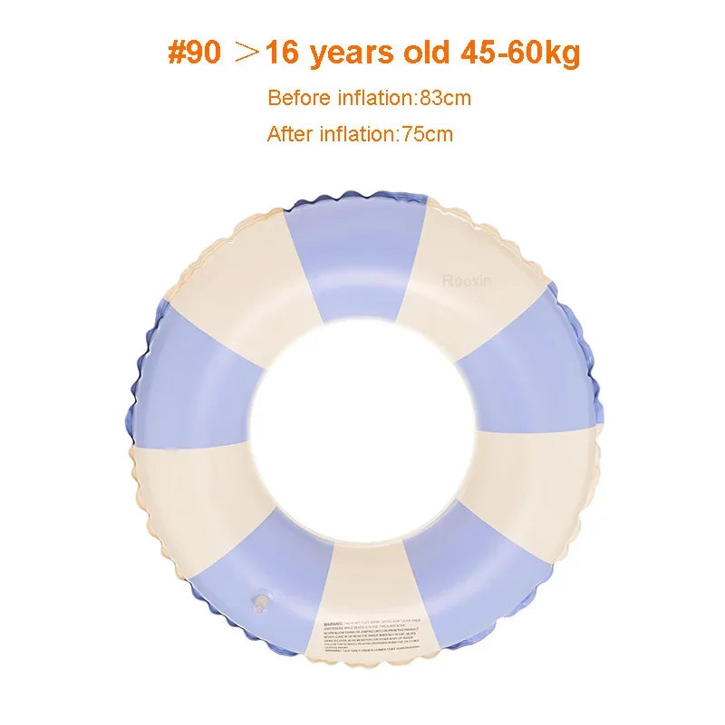 Inflatable Swim Ring Pool Float for Kids & Teens Donut Swimming Tube