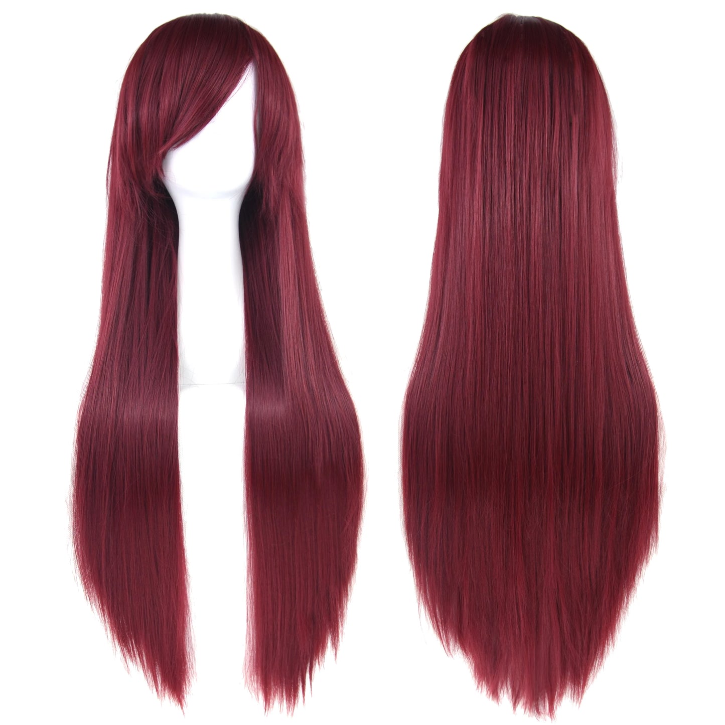 80cm Long Synthetic Cosplay Wig – Straight Hair, 36 Colors