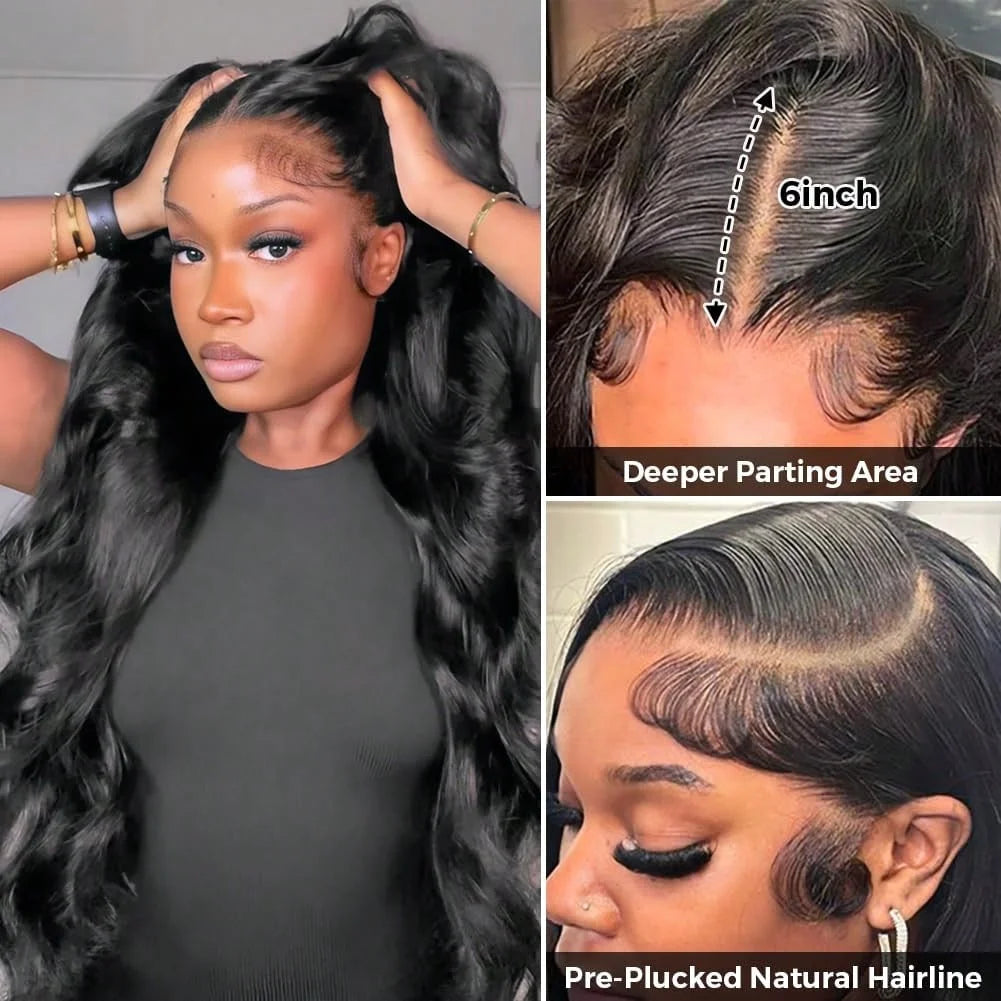 Body Wave HD Lace Front Wig Human Hair 220% 250% Density