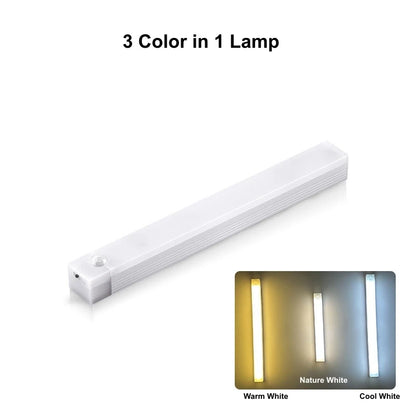 Motion Sensor LED Strip Light – USB Rechargeable Cabinet Bar Lamp
