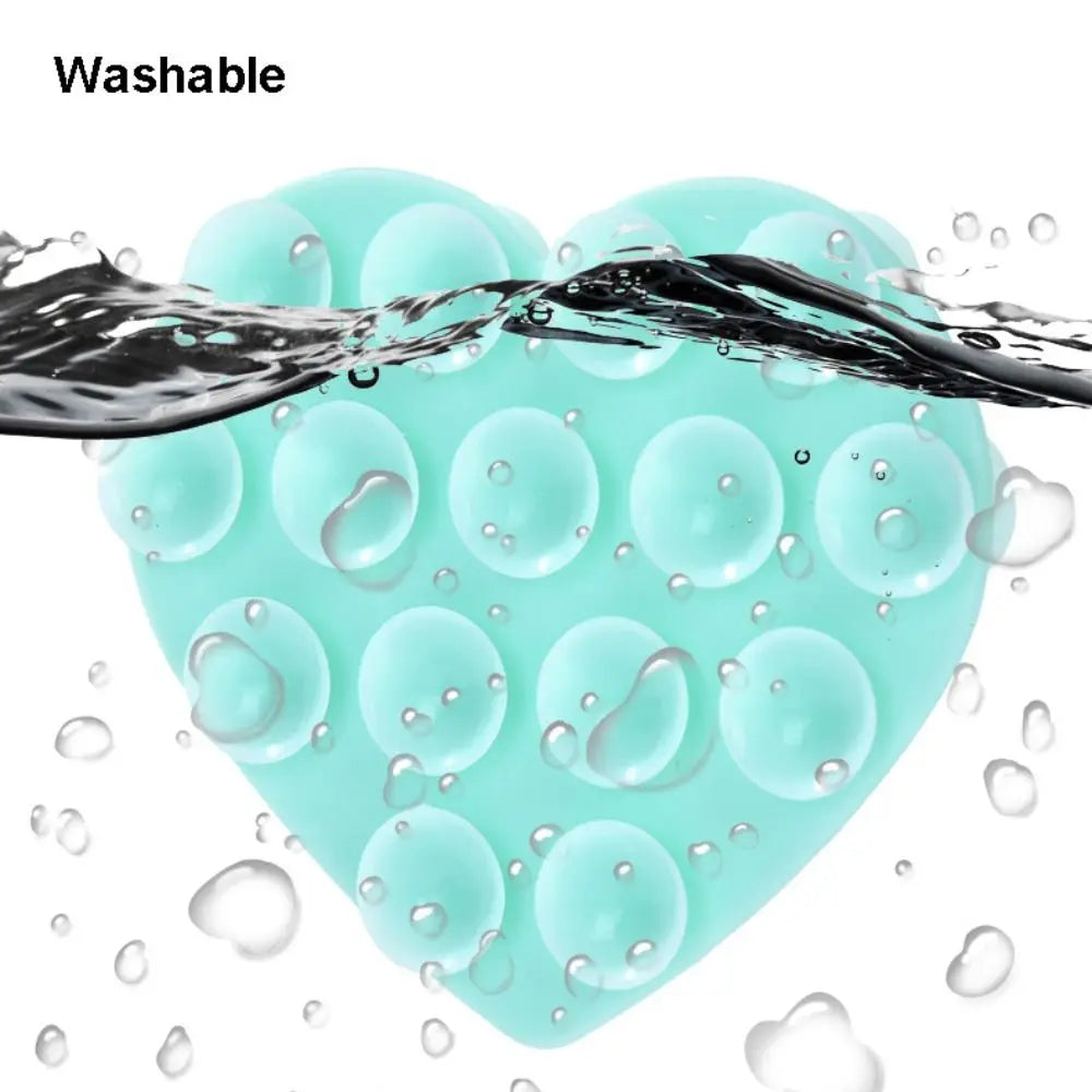 Heart-Shape Suction Cup Phone Holder – Silicone Grip Pad
