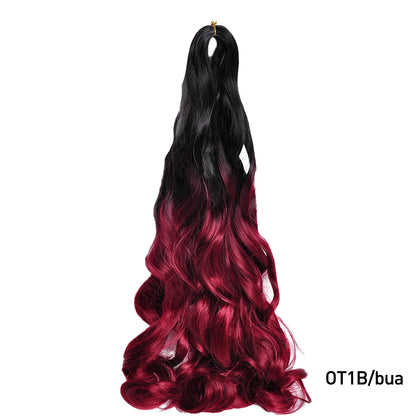 French Curl Braiding Hair 24 Inch – Pre-Stretched Synthetic Spiral Braids for Women