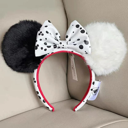 Minnie Mouse Sequin Ears Headband with Bow – Disney Park Style