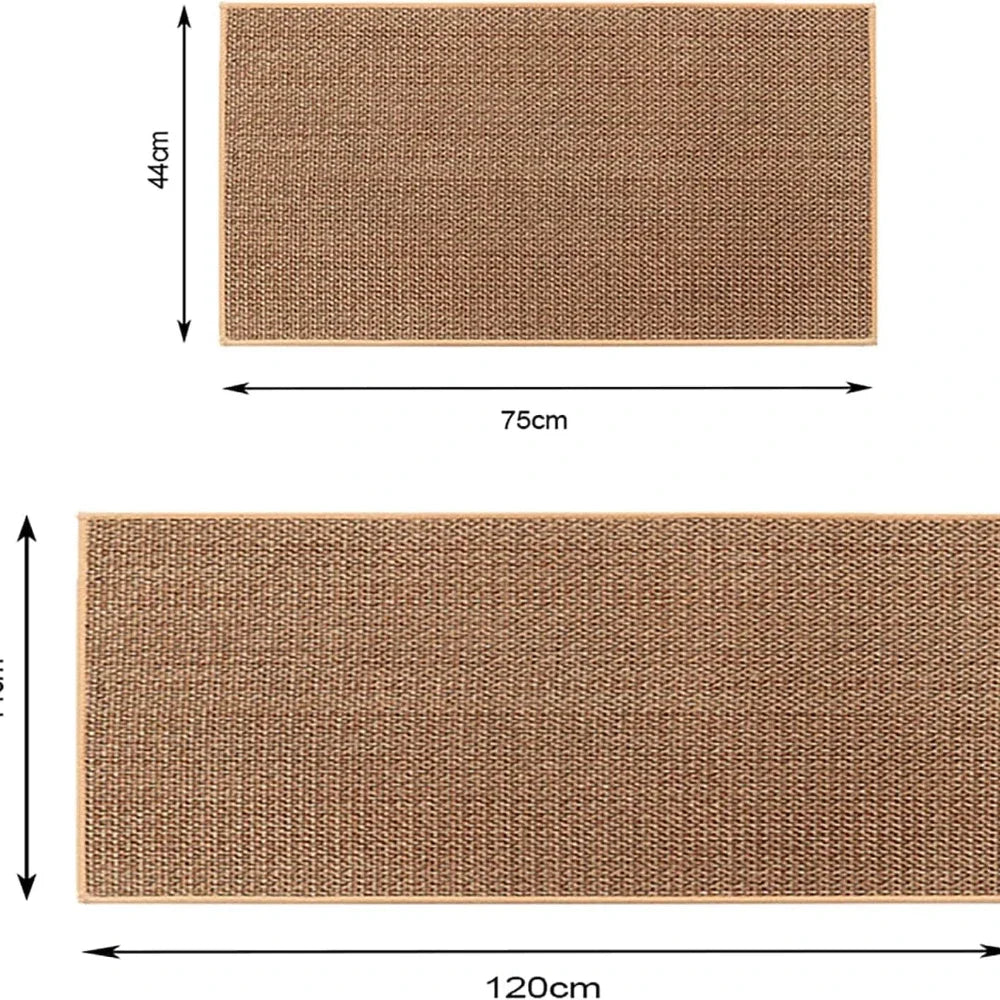 Washable Non Slip Faux Sisal Kitchen Runner Rug