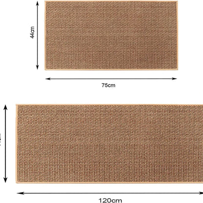 Washable Non Slip Faux Sisal Kitchen Runner Rug