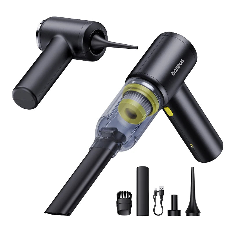 Baseus Cordless Car Vacuum Cleaner & Air Blower Gun – Portable Handheld