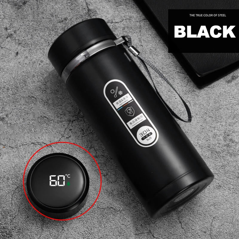 Stainless Steel Thermos Bottle with LED Temperature Display | 500ml & 1L