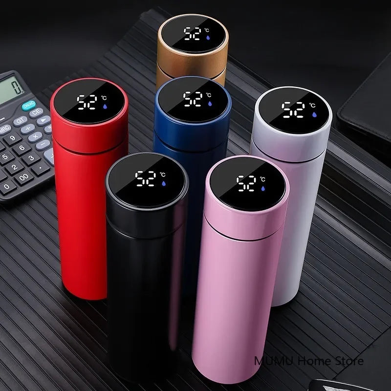 Smart Temperature Display Thermos Bottle – 500ml Insulated Water Bottle
