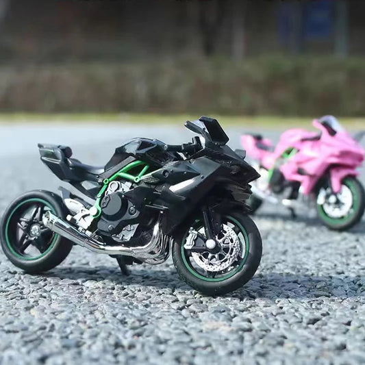 1:18 Ninja H2R Diecast Motorcycle Model with Working Suspension