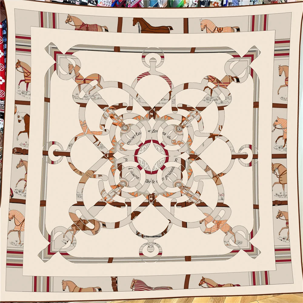 Luxury Silk Cashmere Square Scarf for Women – Designer Pashmina Shawl