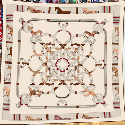 Luxury Silk Cashmere Square Scarf for Women – Designer Pashmina Shawl