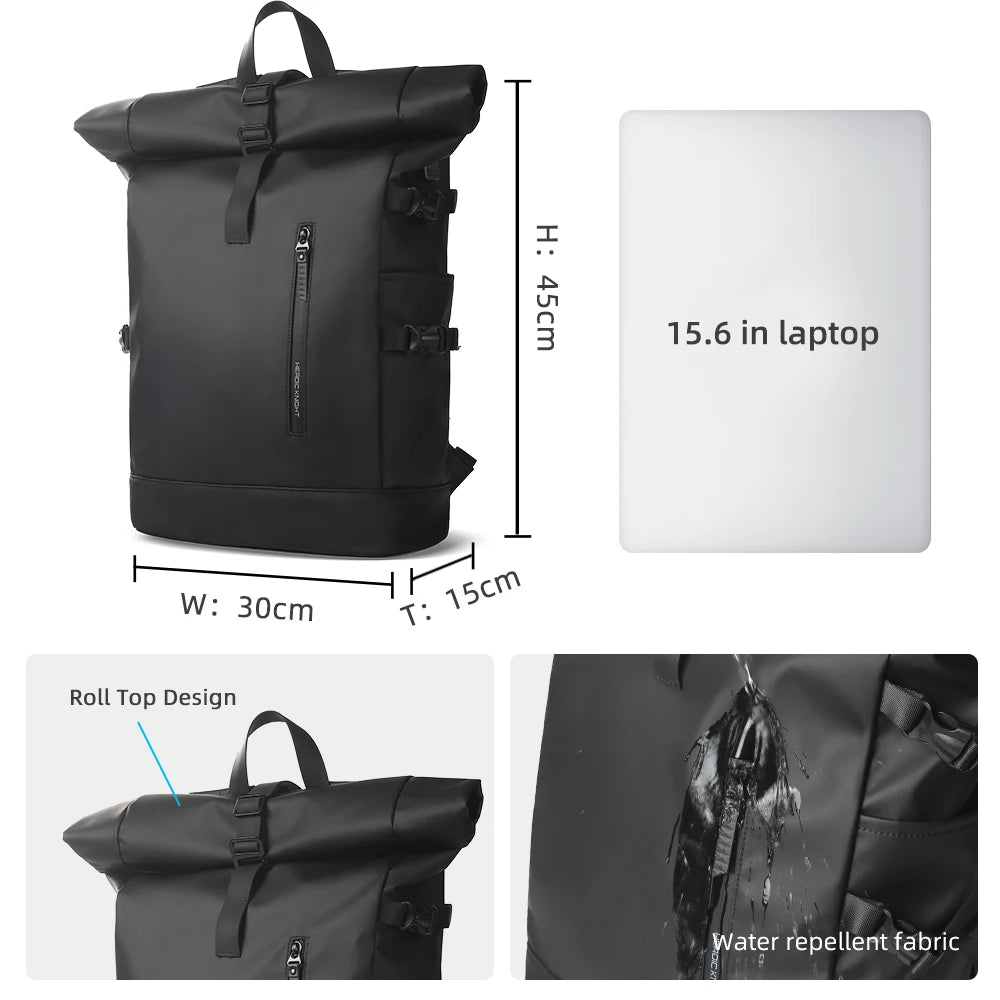 Expandable Travel Backpack – Large Capacity Waterproof 15.6" Laptop Bag for Men