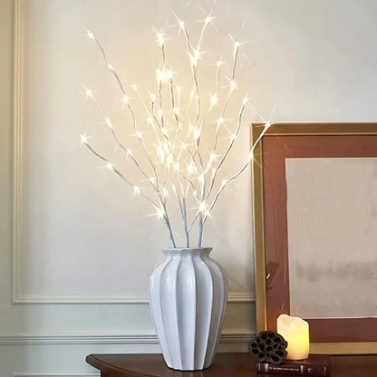 LED Birch Branch Lights – Battery Operated, 20 LEDs, Warm & Cool White