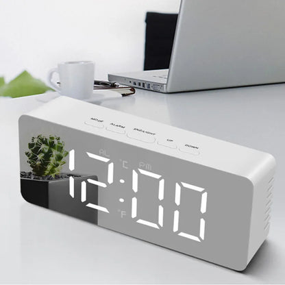 LED Digital Alarm Clock with Temperature Display for Bedroom & Desk