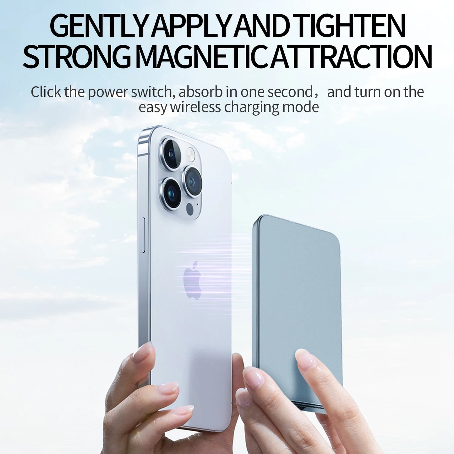 Magnetic Wireless Power Bank – Ultra-Thin Alloy Fast Charger for iPhone