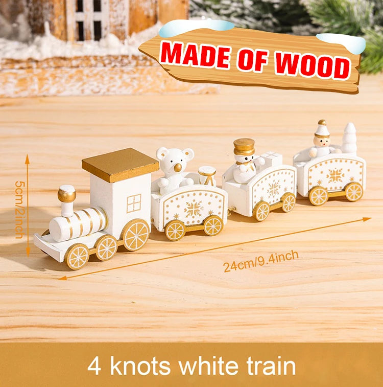 Christmas Wooden Train Decoration – Festive Holiday Ornament