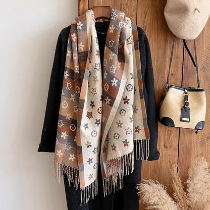 Cashmere Pashmina Shawl Scarf – Women's Winter Blanket Wrap