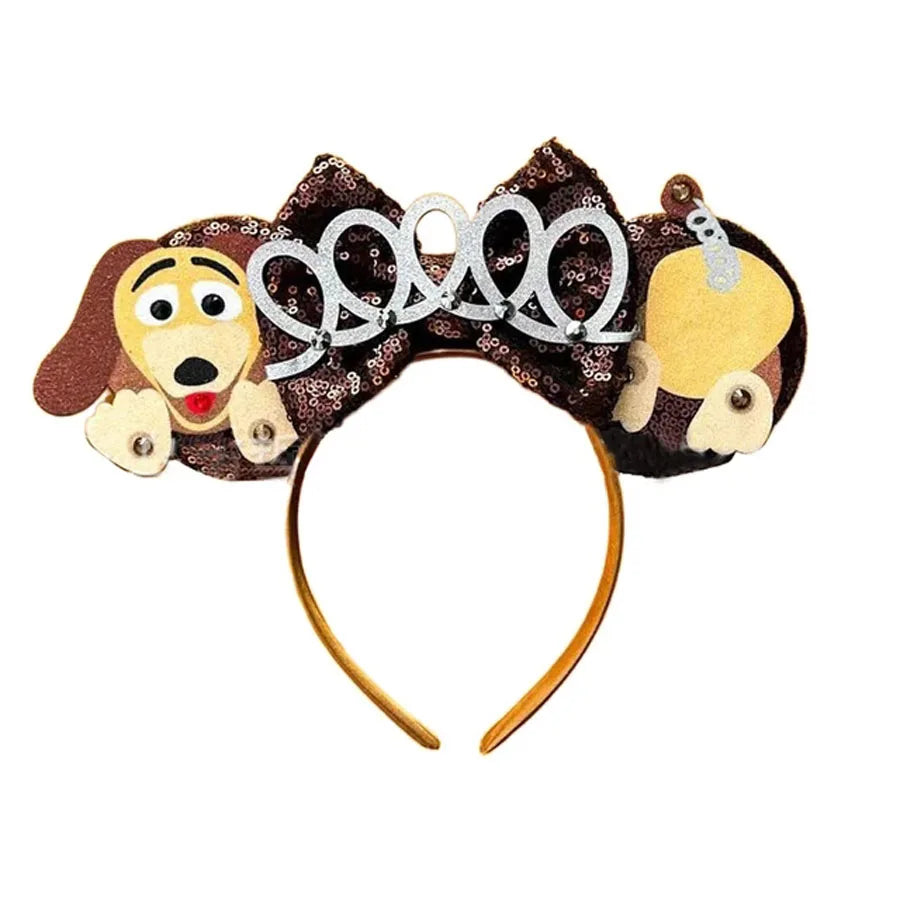 Mouse Ears Headband with Sequins & Bow – Kids & Adults