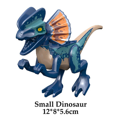 Jurassic Dinosaur Building Blocks Figures – T-Rex Raptor Triceratops MOC Models