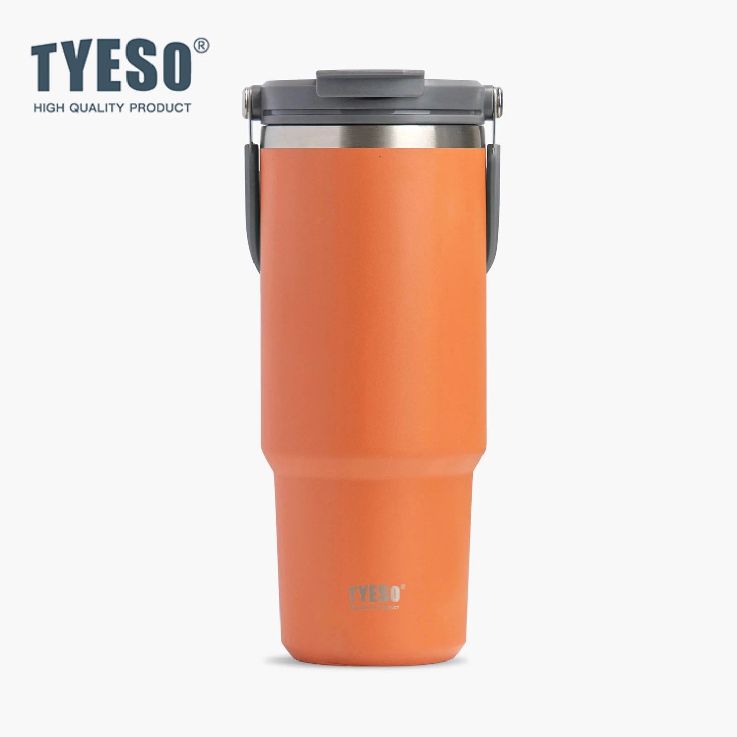 TYESO 40oz Insulated Tumbler with Handle – 1200ml Stainless Steel