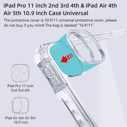 iPad Case with Clear Back – Smart Tri-Fold Folio Cover
