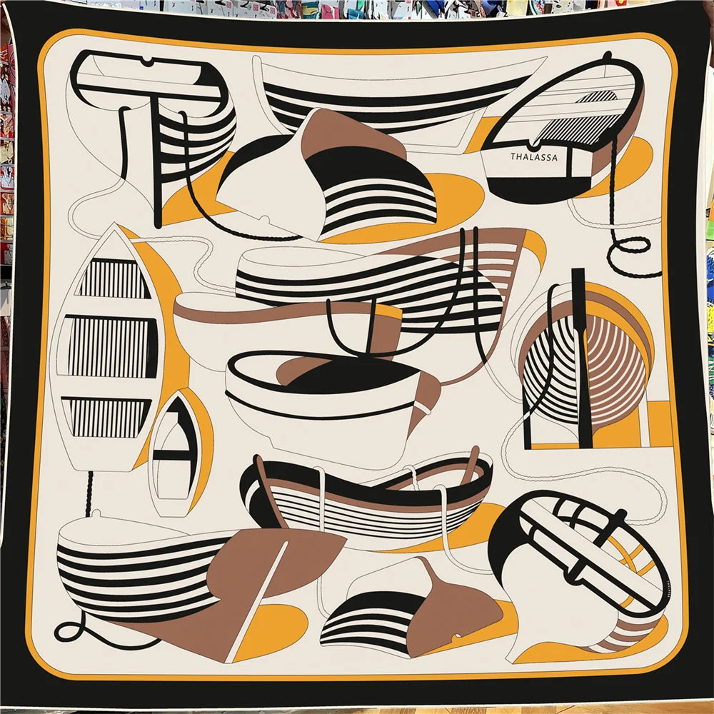 Luxury Silk Cashmere Square Scarf for Women – Designer Pashmina Shawl