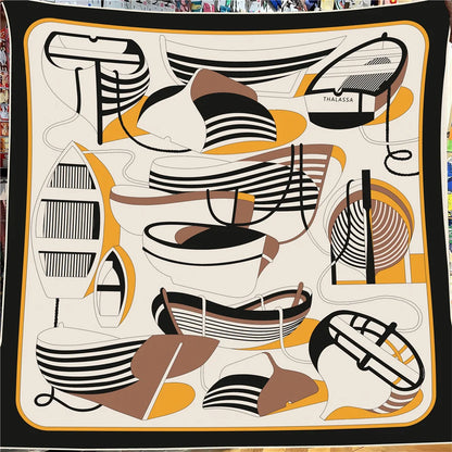Luxury Silk Cashmere Square Scarf for Women – Designer Pashmina Shawl