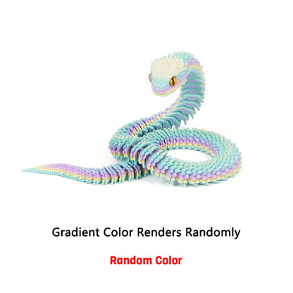 3D Printed Snake Fidget Toy – Glow in the Dark, Movable Joints