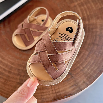 Baby Sandals Soft Sole Cross-Strap First Walker Shoes