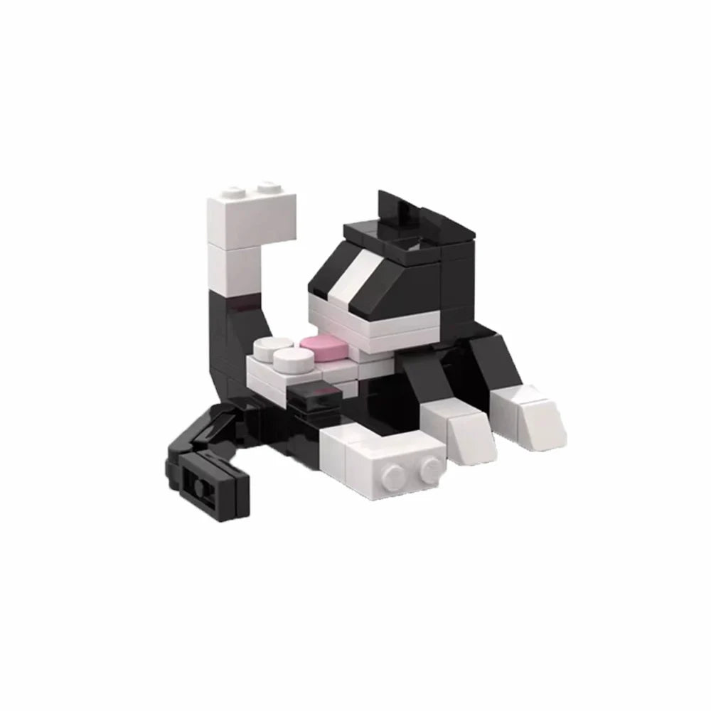Cat Building Blocks MOC Set – Cute Animal Brick Figure for Kids