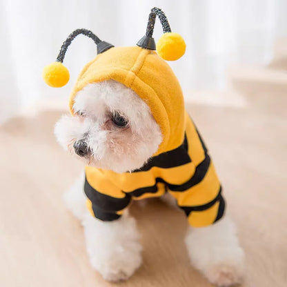 Bee Halloween Hoodie Costume for Small Medium Dogs and Cats