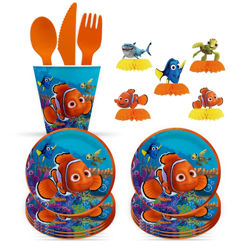 Finding Nemo Party Supplies – Disney Kids Birthday Tableware Decoration Set