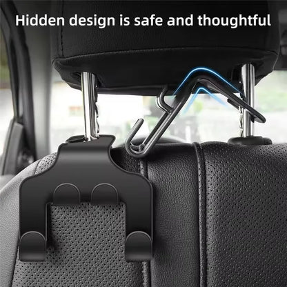 Car Headrest Hook – Back Seat Storage & Phone Holder