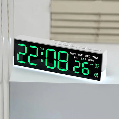 USB Digital Alarm Clock with Mood Light, Temperature & Dual Alarm