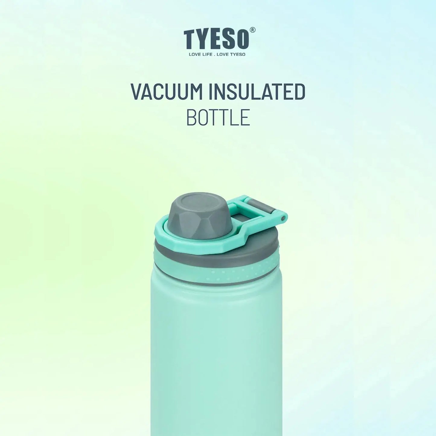 TYESO 25oz Vacuum Insulated Sports Water Bottle 750ml Stainless Steel